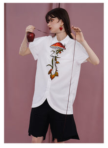 Handmade Cottagecore Mushroom Tie Shirt Accessory