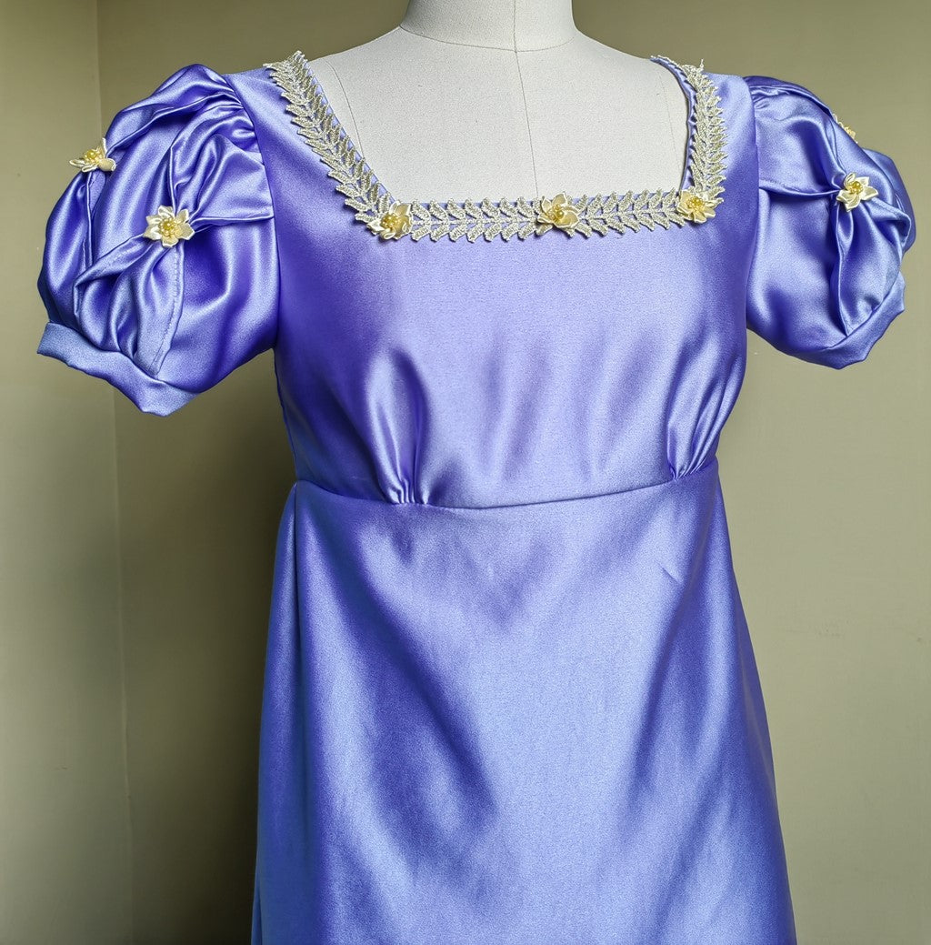 satin regency dress Shop now the best and perfect regency era wedding dress WonderlandByLilian
