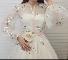 Load image into Gallery viewer, Handmade Movie Inspired Vintage Dreamy Princess Embroidery Dress
