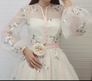 Handmade Movie Inspired Vintage Dreamy Princess Embroidery Dress