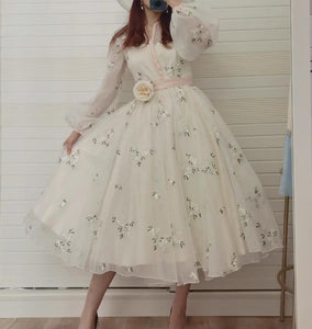 vintage dress cottagecore dress party dress 1930s 1940s dress 1950s dress 1900 dress Edwardian dress Prairie dress Lawn dress Period Drama Style Regency Dress