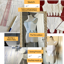 Load image into Gallery viewer, Handmade Vintage Reproduction Victorian Style Corset
