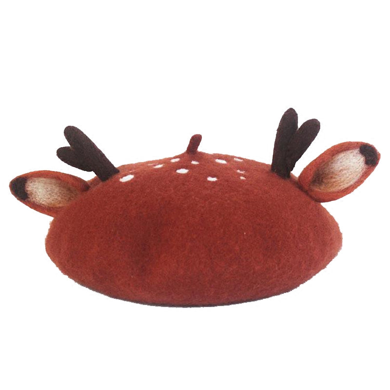 vintage hat cottagecore hat vintage fox hat deer hat vintage bonnet