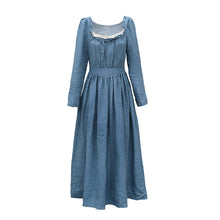 Load image into Gallery viewer, Movie Inspired Vintage Linen Square Collar Prairie Dress
