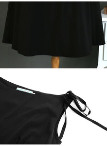 1950s Hepburn Inspired Classic Black Vintage Dress