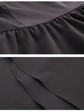 Load image into Gallery viewer, Handmade 50s Hepburn Inspired Classic Black Vintage Dress
