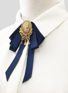 Retro Style Bow Tie Brooch Collar Pin