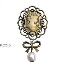 Load image into Gallery viewer, Retro Style Bow Tie Brooch Collar Pin
