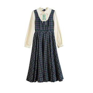vintage dress cottagecore dress 1970s dress 50s dress prairie dress gunnesax dress
