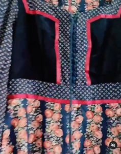 Handmade Gunne Sax Remake Cabbage Rose Long sleeves Dress