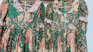 Handmade GunneSax Reproduction 70s Adam Eve Print Dress