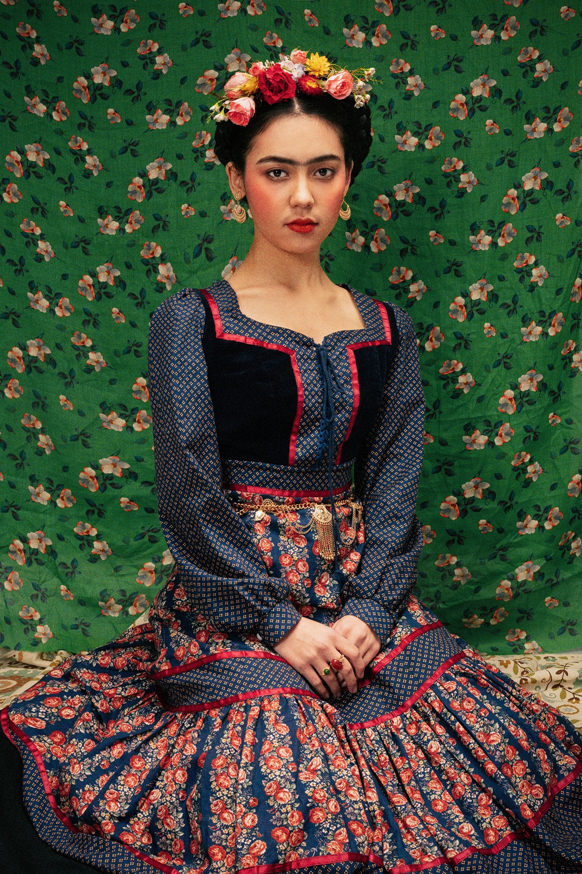 vintage gunne sax dress 1970s with Belt 70s execution Handmade Gunne Sax Remake Cabbage