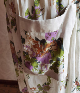 Handmade Cottagecore Floral Cotton Apron