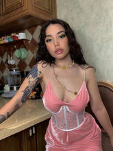 Load image into Gallery viewer, Handmade Daisy Embroidery Underbust Corset Waist Band
