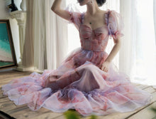 Load image into Gallery viewer, Vintage dress cottagecore dress fairycore dress 70s dress 30s 50s dress victorian edwardian dress prom dress party dress spaghetti dress coacktail dress
