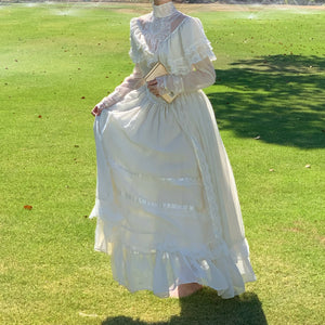 Handmade Gunne Sax Remake 70s Bridal Prairie Dress